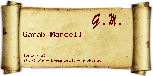 Garab Marcell névjegykártya